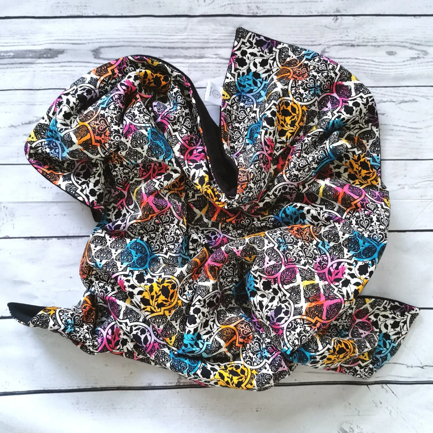 Bio Kuscheldecke Babydecke "Ornamente" VS Sweat + RS kuscheliger Fleece