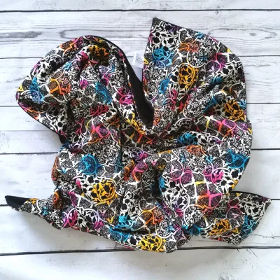 Bio Kuscheldecke Babydecke Bio Kuscheldecke Babydecke "Ornamente" VS Sweat + RS kuscheliger Fleece