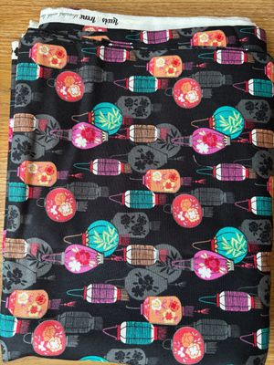 3m Patchwork Stoff Baumwoll Webware Laternen 3m Patchwork Stoff Baumwoll Webware Laternen