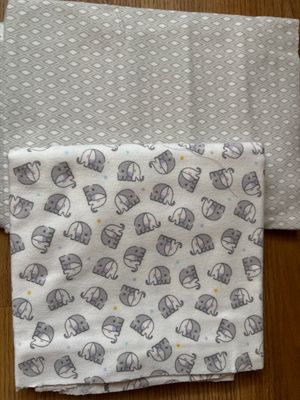 1,10m Flanell Patchwork Stoff Baumwoll Webware Set 2 Stück 0,40m + 0,70m