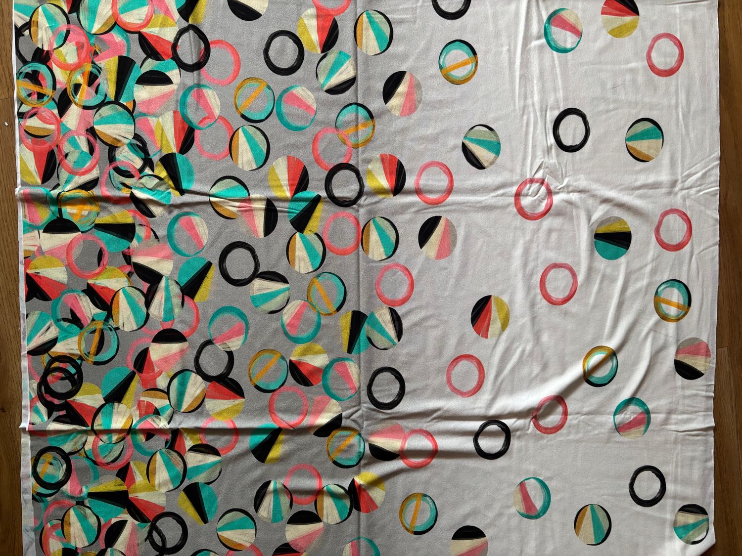 1,50m Retro Panel Viskose Jersey Kreis Set 2 x 0,75m