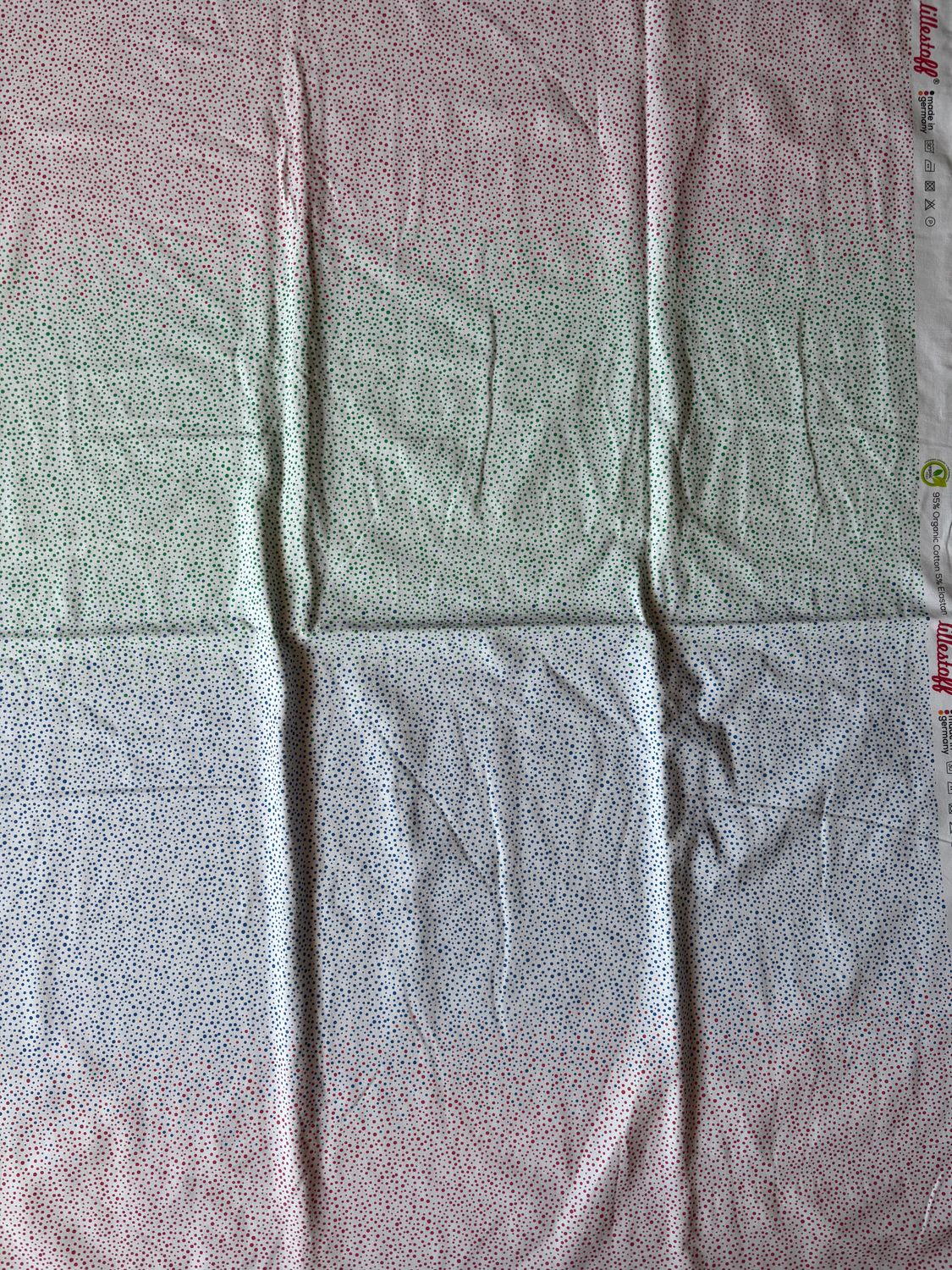 1,00m Jersey mit bunten Punkten Farbverlauf Lillestoff