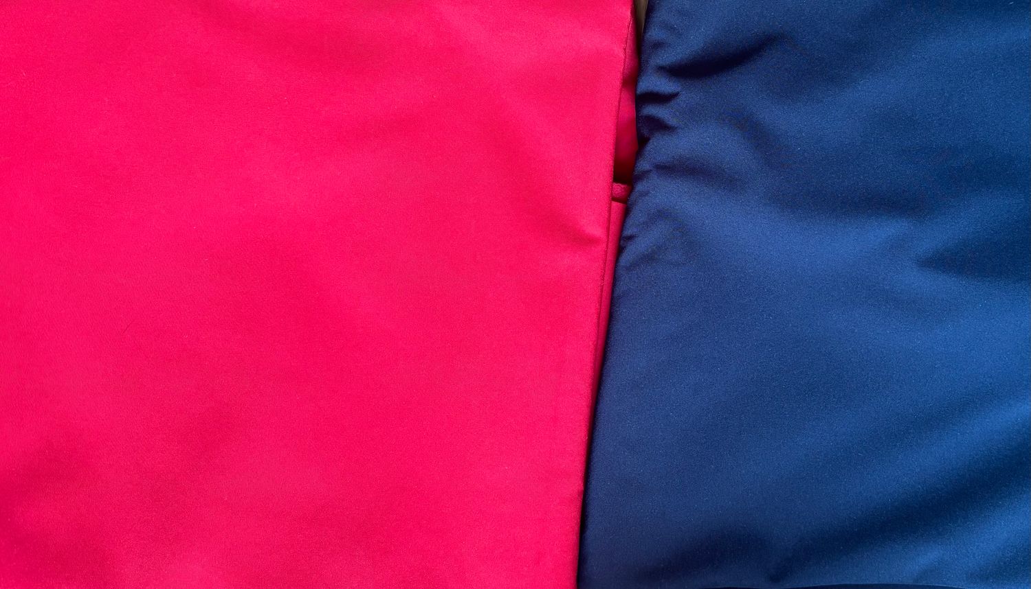 1,65m Softshell uni rot und blau im Set