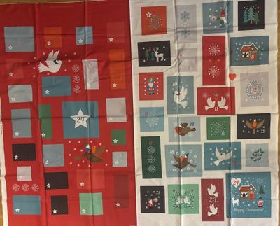 Adventskalender Panel Vögelchen Adventskalender Panel Vögelchen