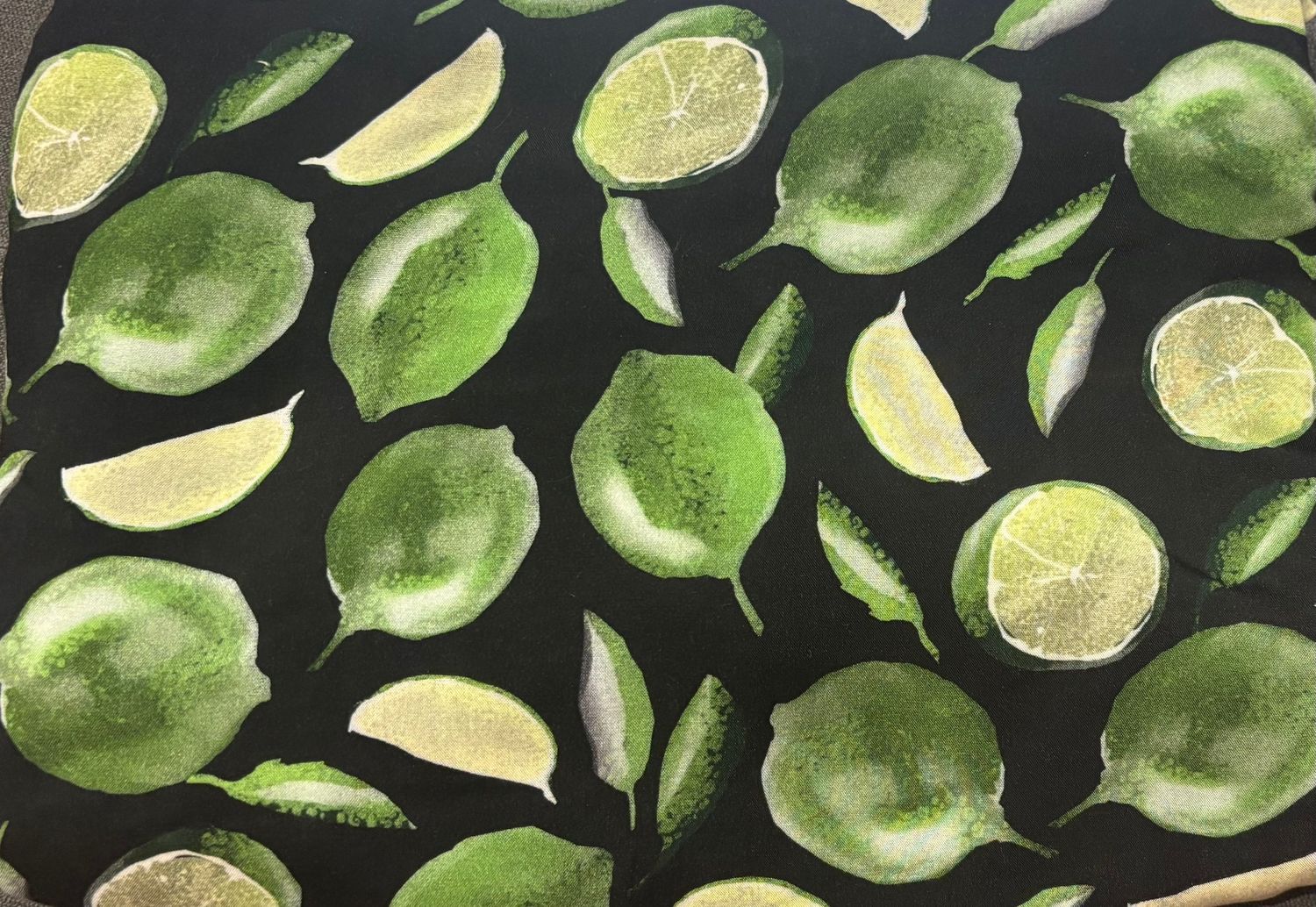 2,40m Viskose Webware  mit  Limetten
