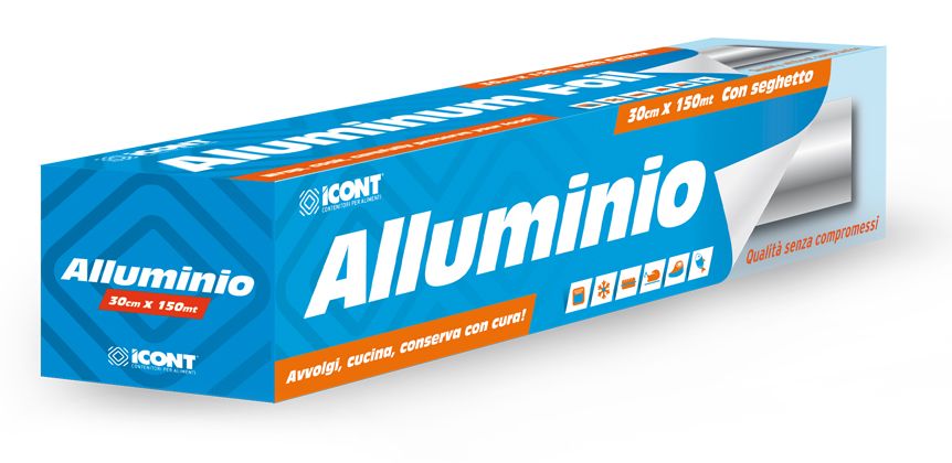 ROTOLO ALLUMINIO ICONT MM.300 X MT.150 *Prezzo iva esclusa
