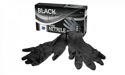 GUANTI PURE NITRILE NERI LINEA 4 GR.5 S/P MISURA XL *Prezzo iva esclusa