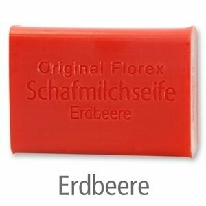 Schafmilchseife eckig 100 g, Erdbeere Schafmilchseife eckig 100 g, Erdbeere