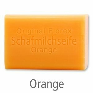 Schafmilchseife eckig, 100 g Orange Schafmilchseife eckig, 100 g Orange