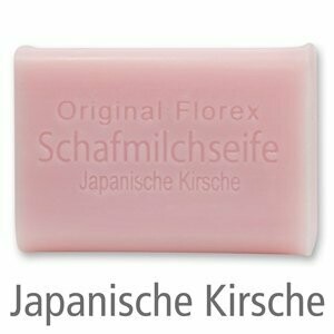 Schafmilchseife eckig, 100 g Japanische Kirsche