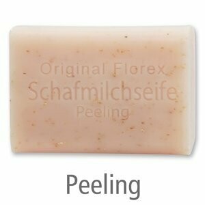 Schafmilchseife eckig, 100 g Peeling rosa Schafmilchseife eckig, 100 g Peeling rosa