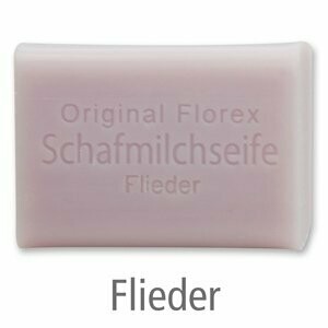 Schafmilchseife eckig, 100 g Flieder Schafmilchseife eckig, 100 g Flieder