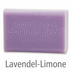 Schafmilchseife eckig, 100 g Lavendel Limone Schafmilchseife eckig, 100 g Lavendel Limone