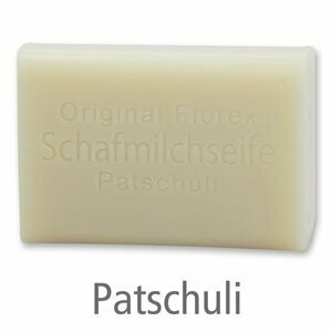 Schafmilchseife eckig, 100 g Patchouli Schafmilchseife eckig, 100 g Patchouli