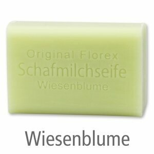 Schafmilchseife eckig, 100 g Wiesenblume