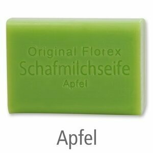 Schafmilchseife eckig, 100 g Apfel