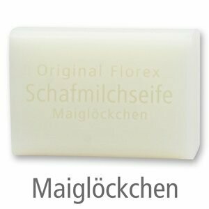 Schafmilchseife eckig, 100 g Maiglöckchen