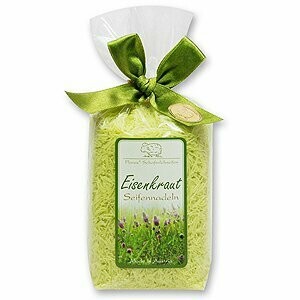 Schafmilchseife Eisenkraut Seifennadeln, 100 g verpackt in Cello Schafmilchseife Eisenkraut Seifennadeln, 100 g verpackt in Cello