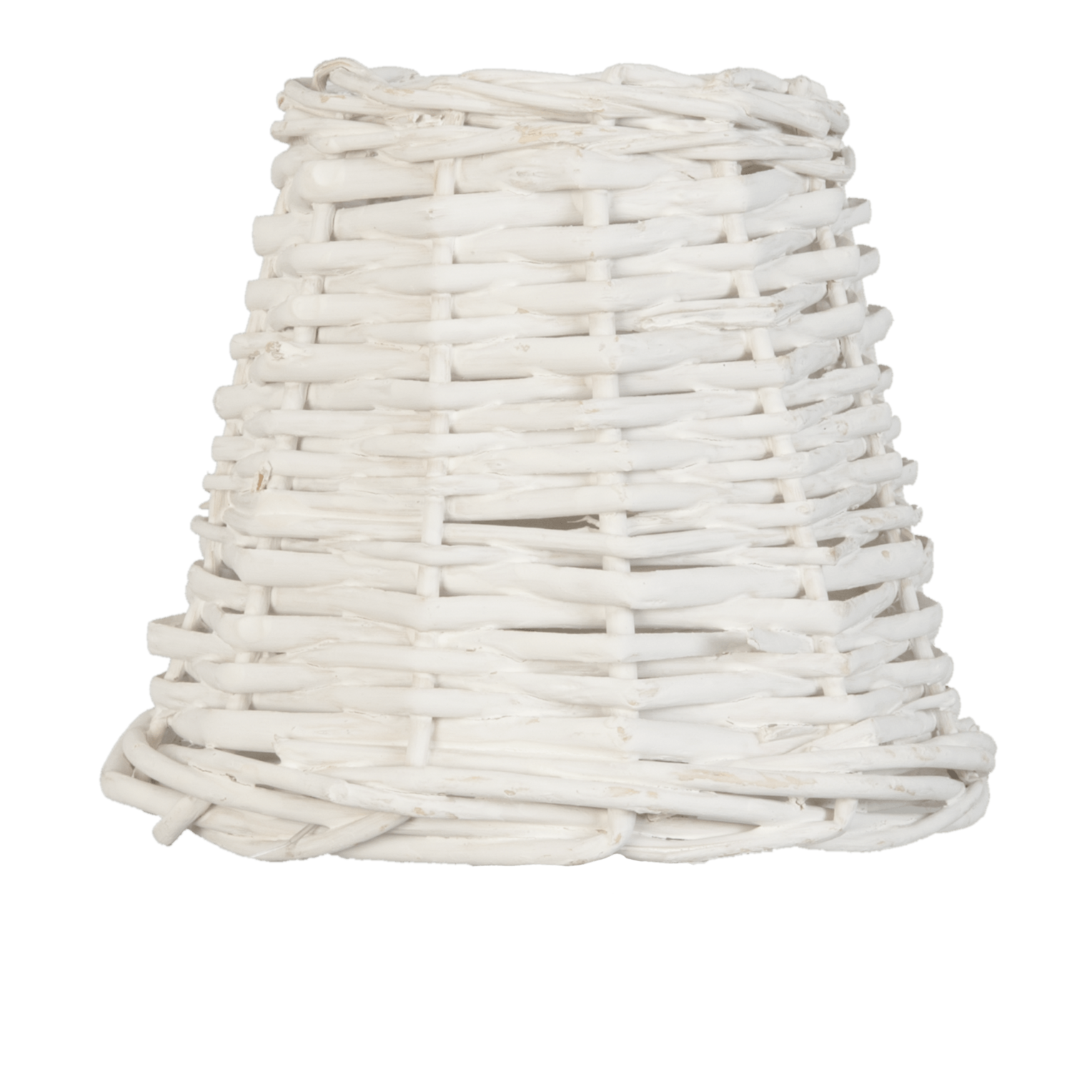 Lampenschirm Rattan | weiß antik klein