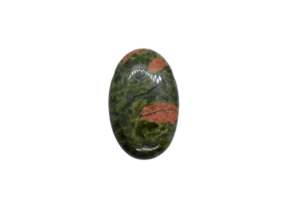 Unakit (Epidot) Linsenform, gebohrt