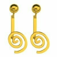 Ohrhänger "Spirale" Gold | 15mm Donut