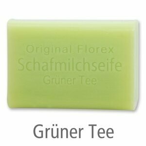 Schafmilchseife eckig, 100 g Grüner Tee