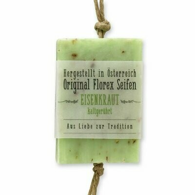 Kaltgerührte Seife mit Kordel | Eisenkraut Kaltgerührte Seife mit Kordel | Eisenkraut