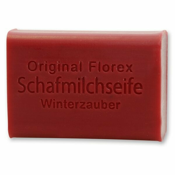 Schafmilchseife eckig 100g, Winterzauber Schafmilchseife eckig 100g, Winterzauber