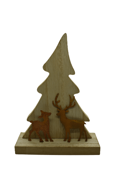 Holztanne mit Rost