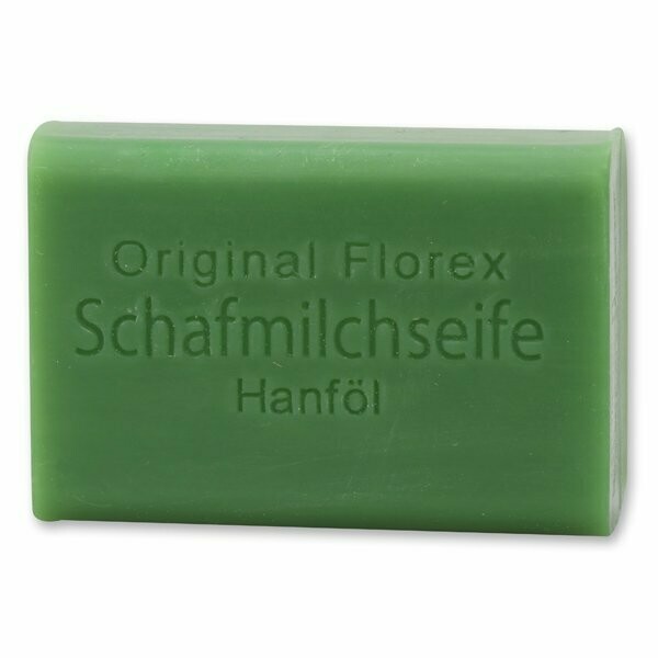 Schafmilchseife eckig, 100g Hanföl