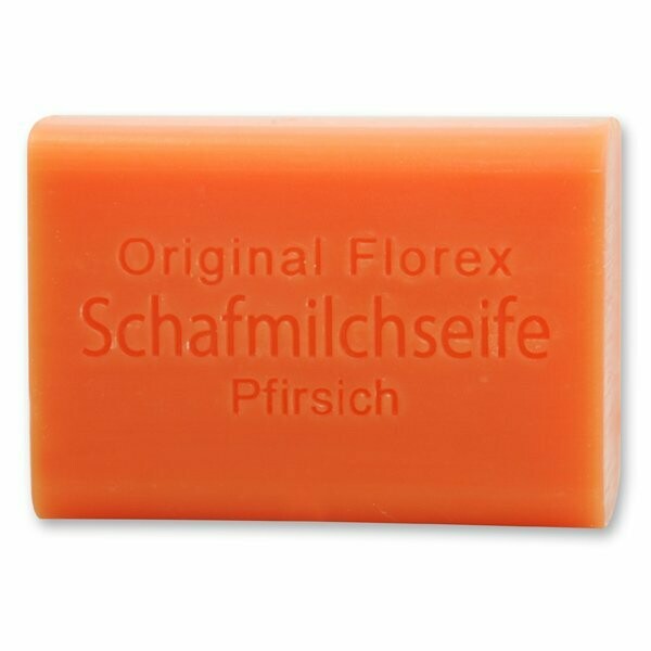 Schafmilchseife eckig, 100 g Pfirsich