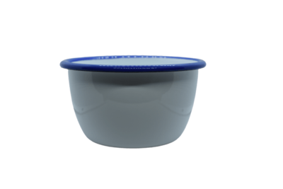 Emaille Schüssel klein | weiß/blau Emaille Schüssel klein | weiß/blau