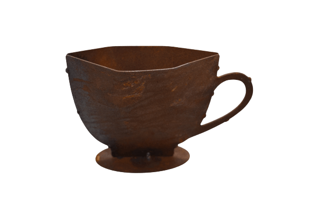 Pflanztasse aus Rost