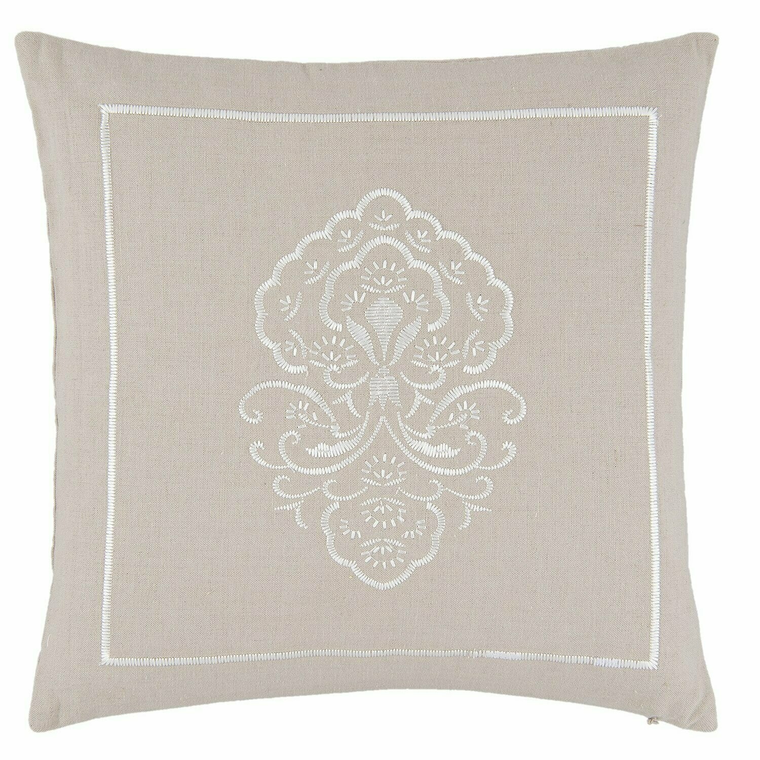 Kissenhülle 40/40 beige Ornament