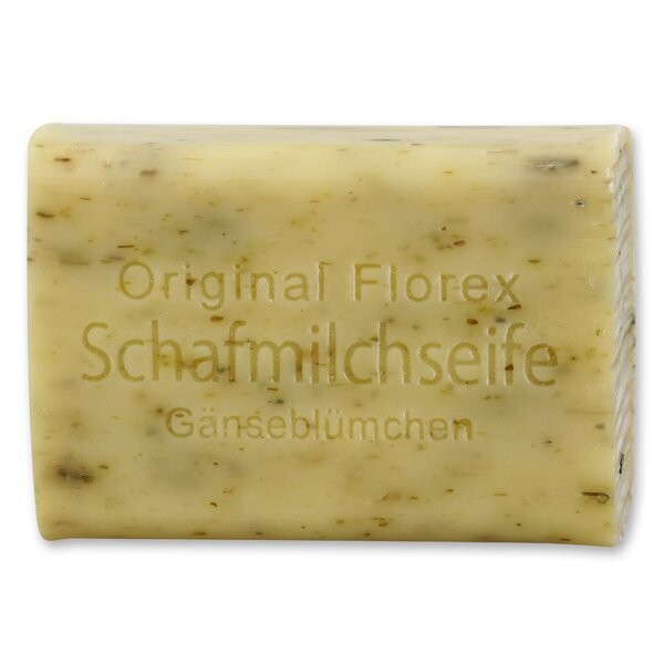 Schafmilchseife eckig 100g, Gänseblümchen