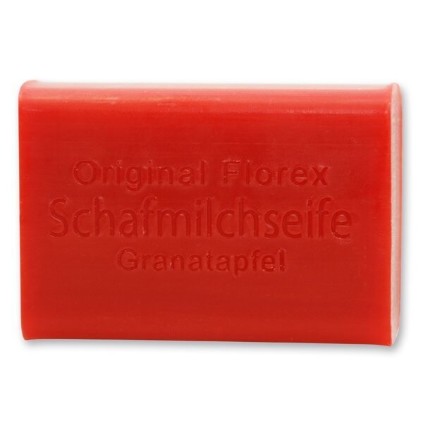 Schafmilchseife eckig 100g, Granatapfel Schafmilchseife eckig 100g, Granatapfel