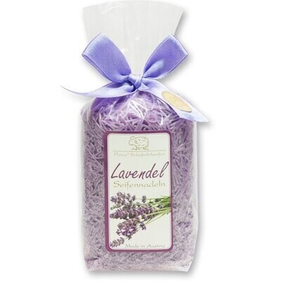 Schafmilchseife Lavendel Seifennadeln, 100 g verpackt in Cello