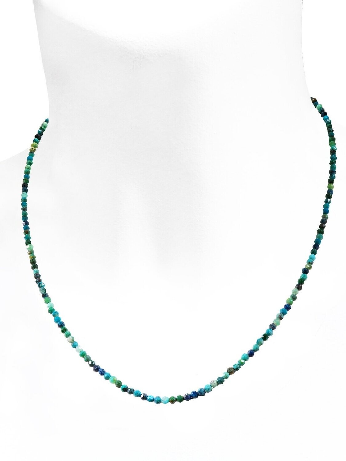 Edelsteinkette facettiert | Chrysokoll