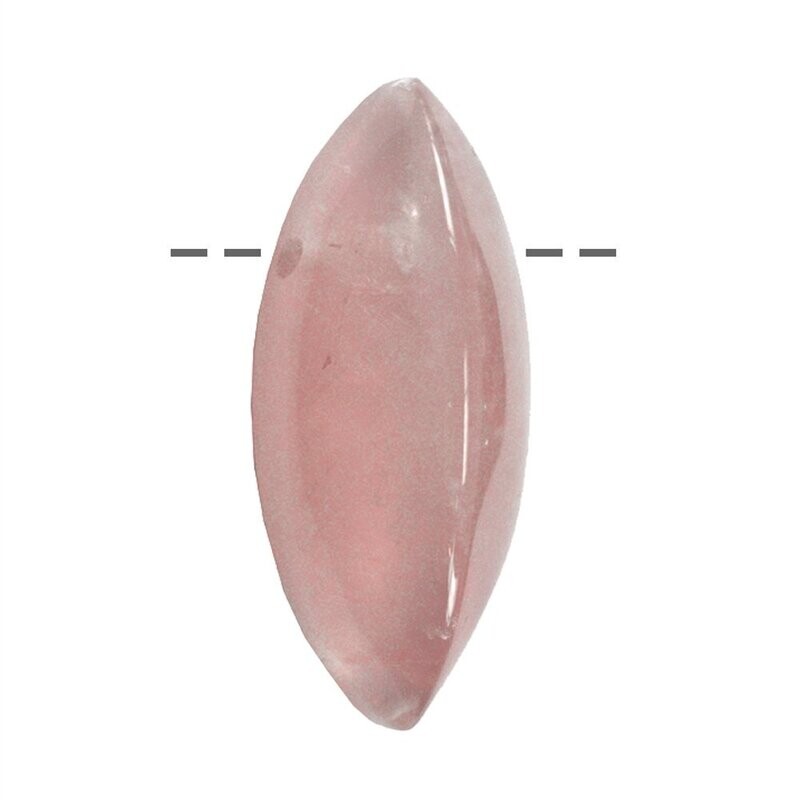 Rosenquarz Navette | klein