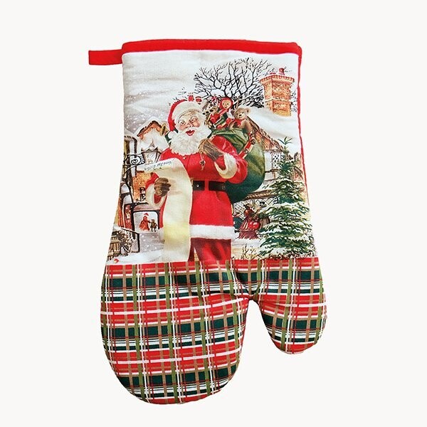 Topfhandschuh, Druckmotiv "Weihnachtsmann"
