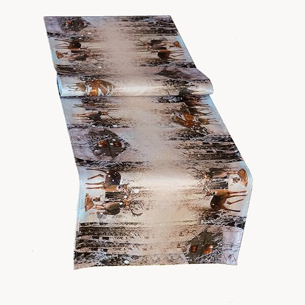 40/140 Druckdesign "Rehfamilie im Winterwald"