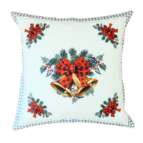 40/40 KH, Druckmotiv 40/40 KH, Druckmotiv "Glocken" mit Spitze, grau/bunt