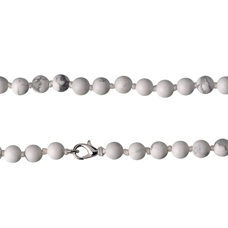 Kette (Kugelkette), Magnesit, 06mm/45cm Kette (Kugelkette), Magnesit, 06mm/45cm