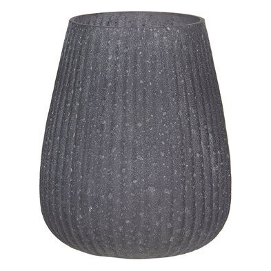 Teelichthalter mit Glitzer | grau