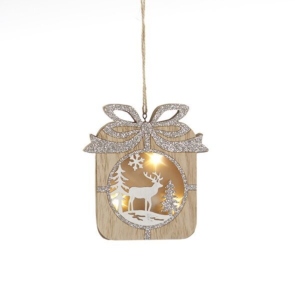 Holz-Geschenk zum Hängen / LED Holz-Geschenk zum Hängen / LED