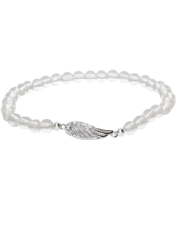 Armband Bergkristall mit 925 Silber | Engelsflügel Armband Bergkristall mit 925 Silber | Engelsflügel