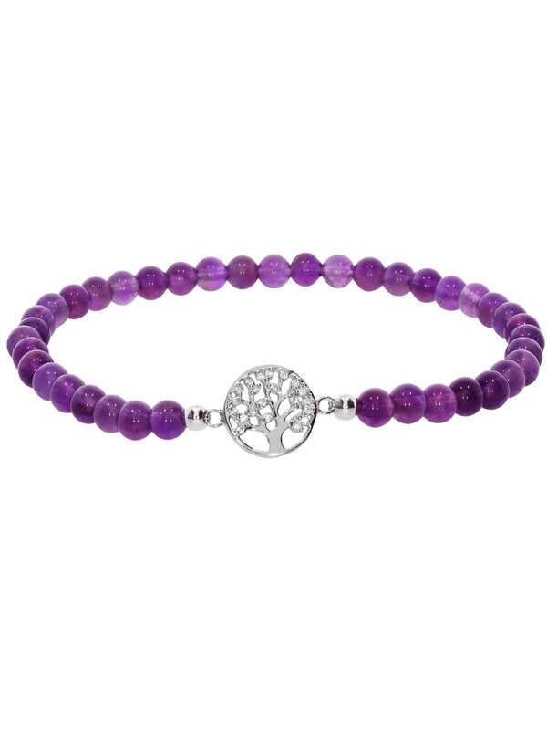 Armband Amethyst mit 925 Silber | Lebensbaum Armband Amethyst mit 925 Silber | Lebensbaum