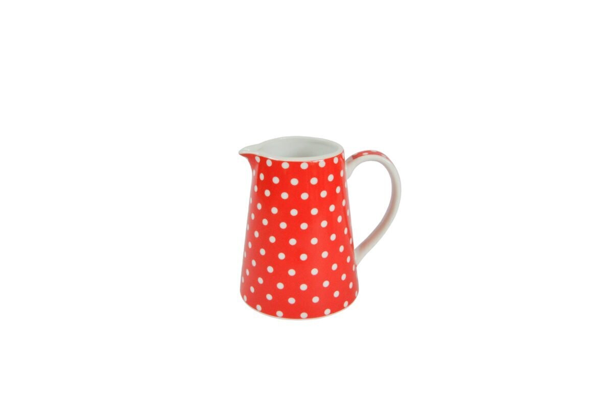 Milchgießer  - Polka Dots rot/weiß