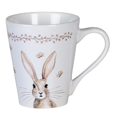 Tasse weiß Tasse weiß "Hase und Schmetterling"