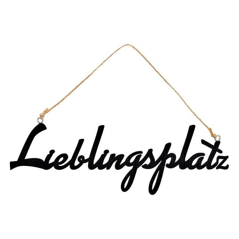 Schriftzug "Lieblingsplatz" zum hängen | schwarz